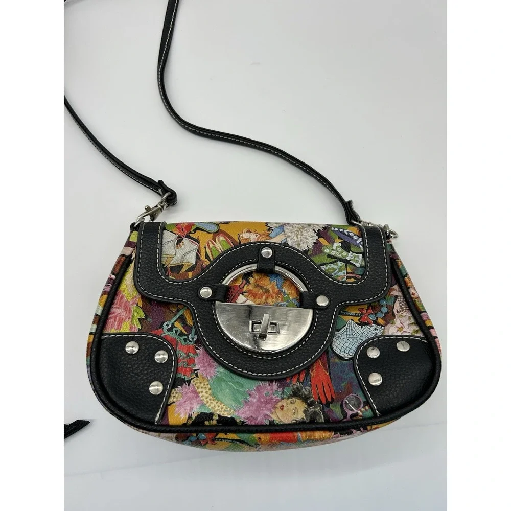Vtg Y2K Sydney Love City Edition‎ Diva Graphic Print Crossbody Shoulder Bag EUC
